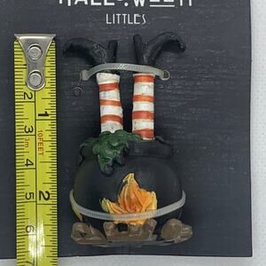 NIP Maker's Halloween Littles WITCH LEGS in CAULDRON miniature Joann Joann's